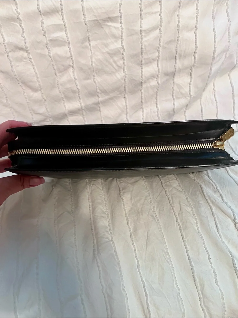 Louis Vuitton Black Epi Leather Clutch